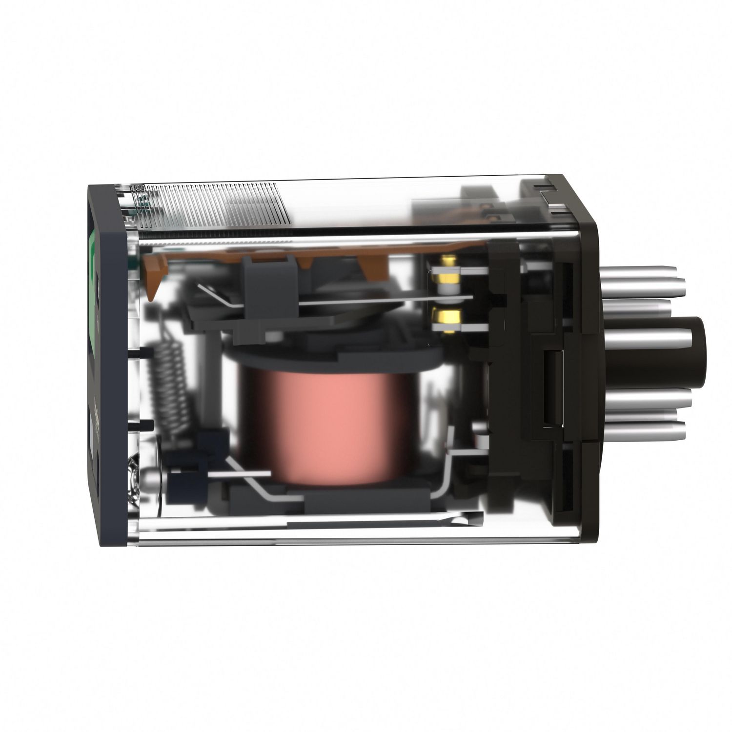 Picture of Universal plug in relay, Harmony Electromechanical Relays, 10A, 3CO, with LED, lockable test button, 12V DC