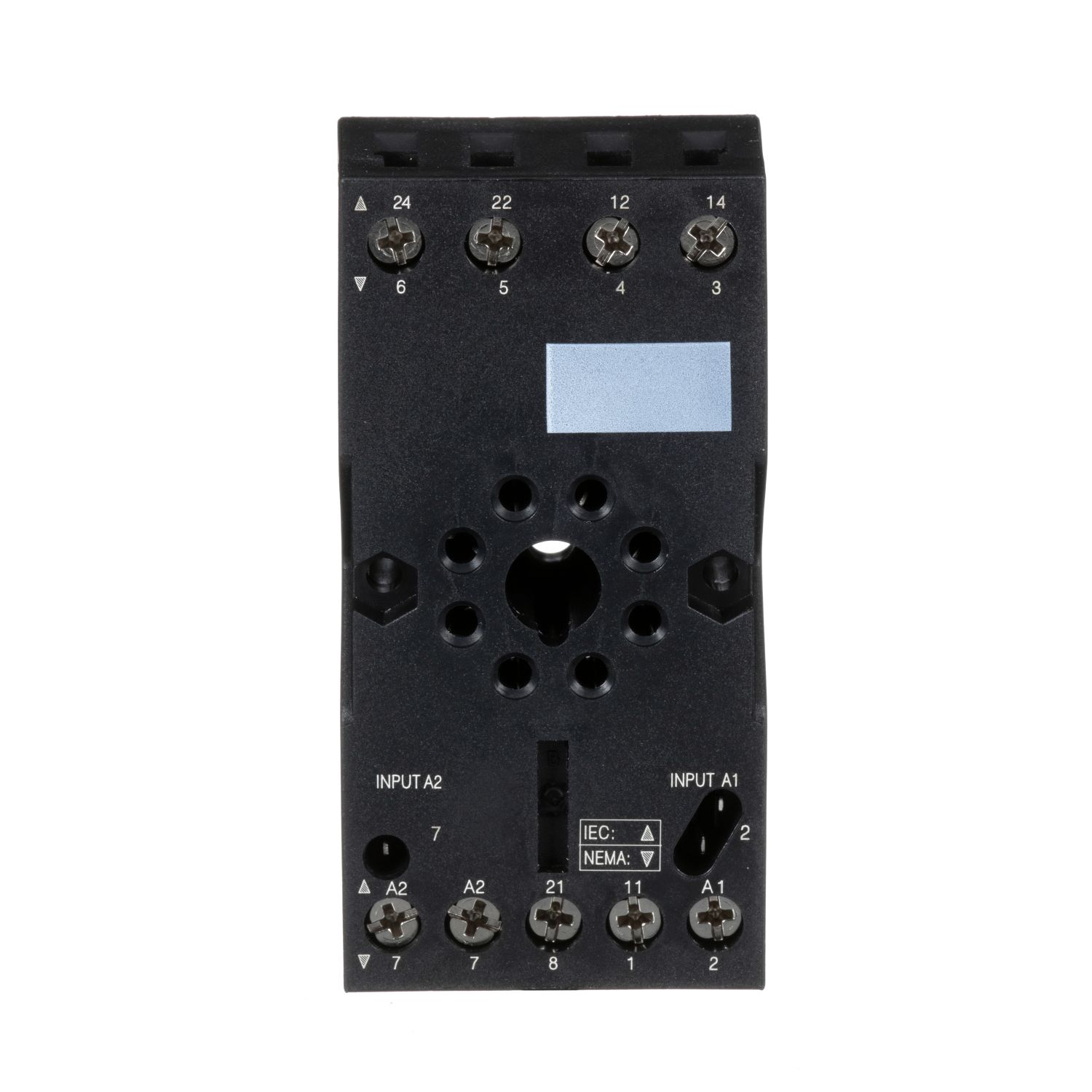 Picture of Socket for RUMC2 relays, Harmony Timer Relays, 10A, screw connectors, mixed contact