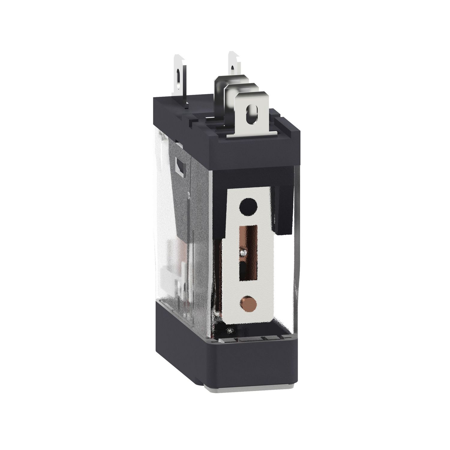 Picture of interface plug in relay, Harmony Electromechanical Relays, 10A, 1CO, lockable test but to n, 24V AC