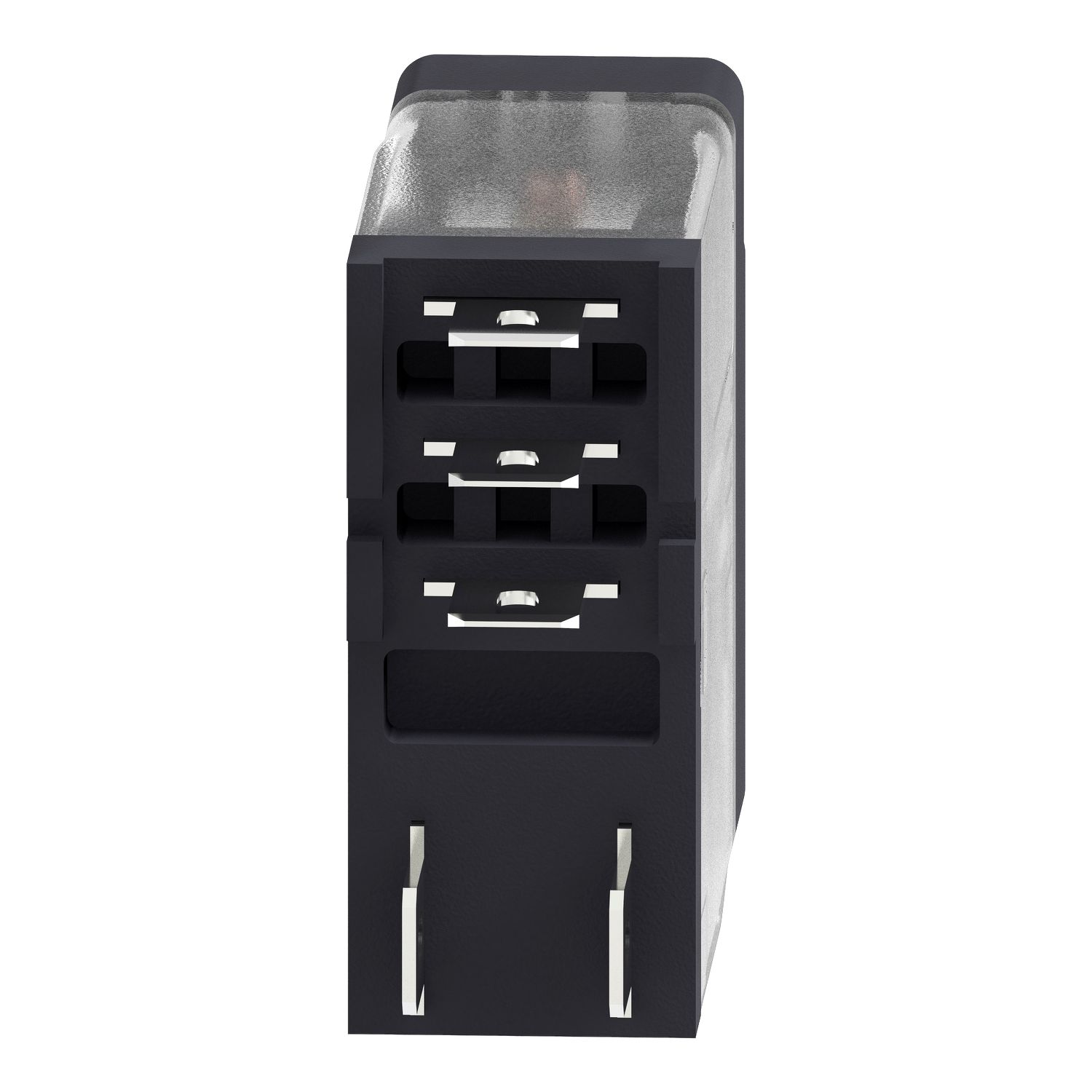 Picture of Interface plug in relay, Harmony Electromechanical Relays, 10A, 1CO, with LED, lockable test button, 24V DC