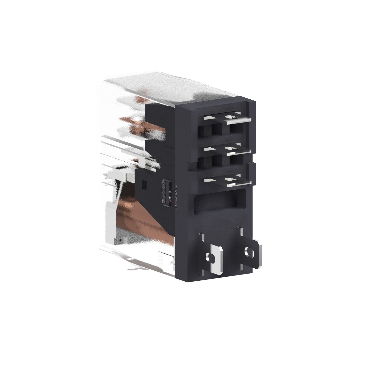Picture of interface plug in relay, Harmony Electromechanical Relays, 10A, 1CO, clear cover, 230V AC