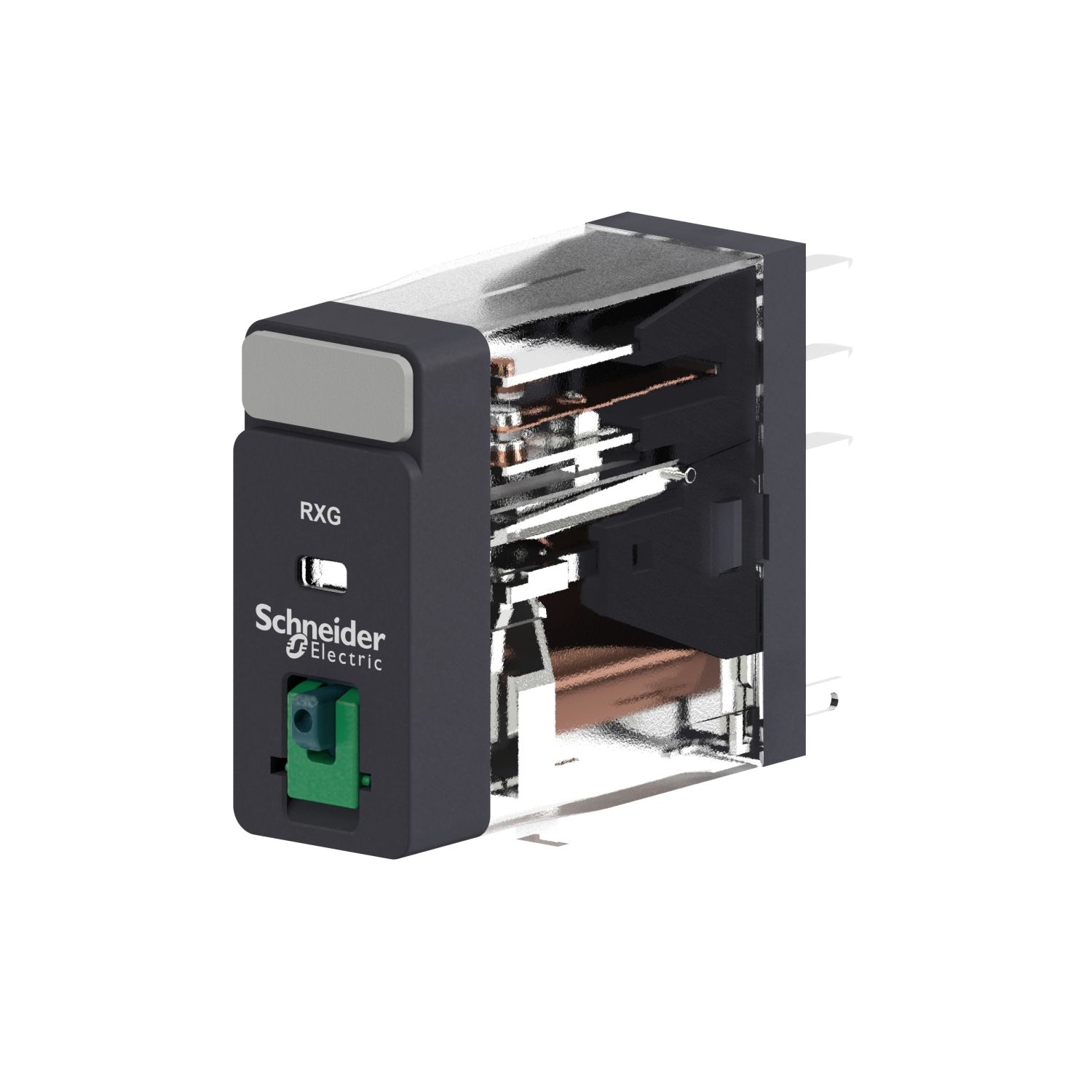 Picture of interface plug in relay, Harmony Electromechanical Relays, 5A, 2CO, lockable test but to n, 12V DC