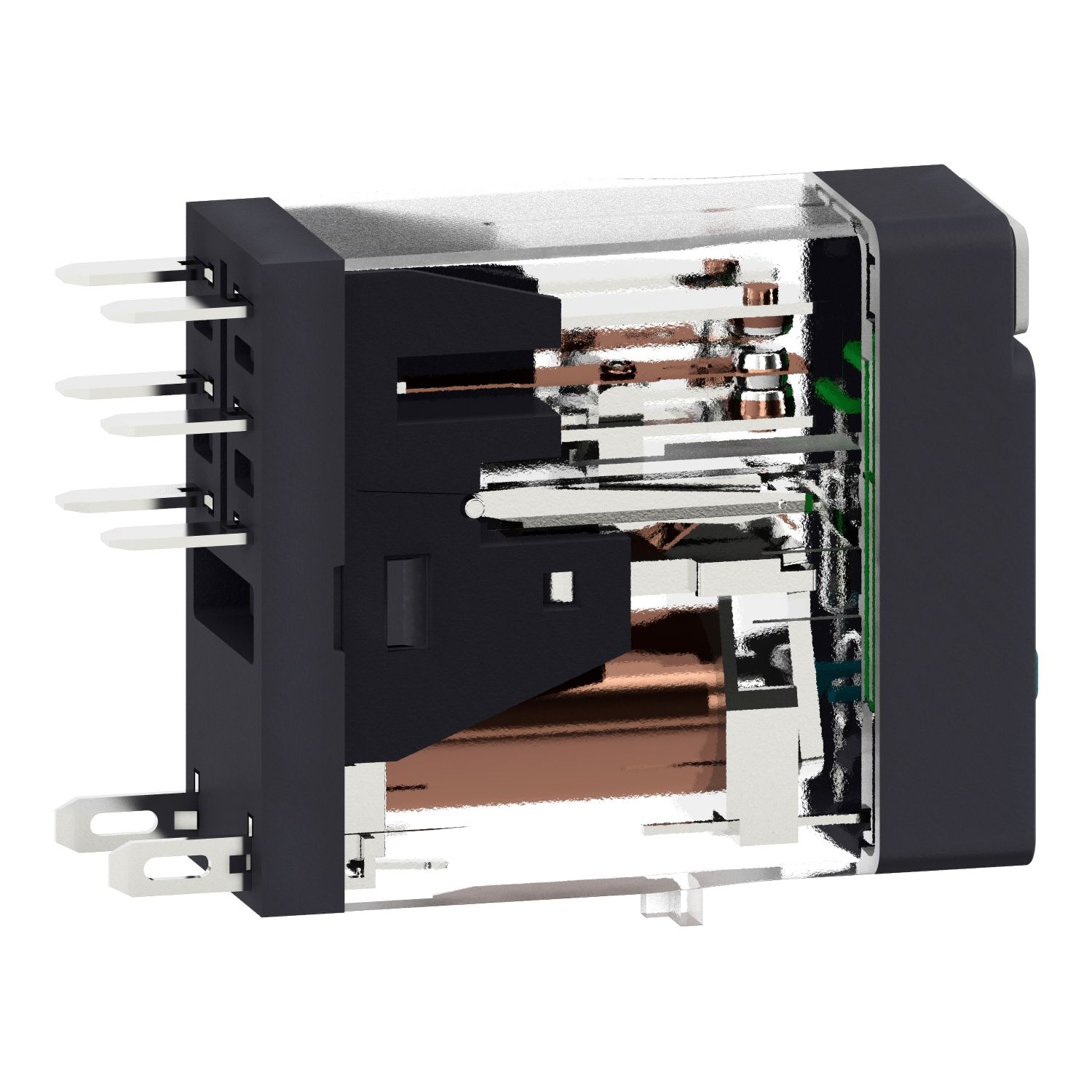 Picture of Interface plug in relay, Harmony Electromechanical Relays, 5A, 2CO, with LED, lockable test button, 12V DC