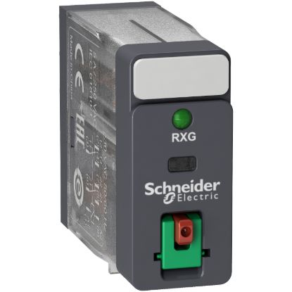 Picture of Interface plug in relay, Harmony Electromechanical Relays, 5A, 2CO, with LED, lockable test button, 230V AC