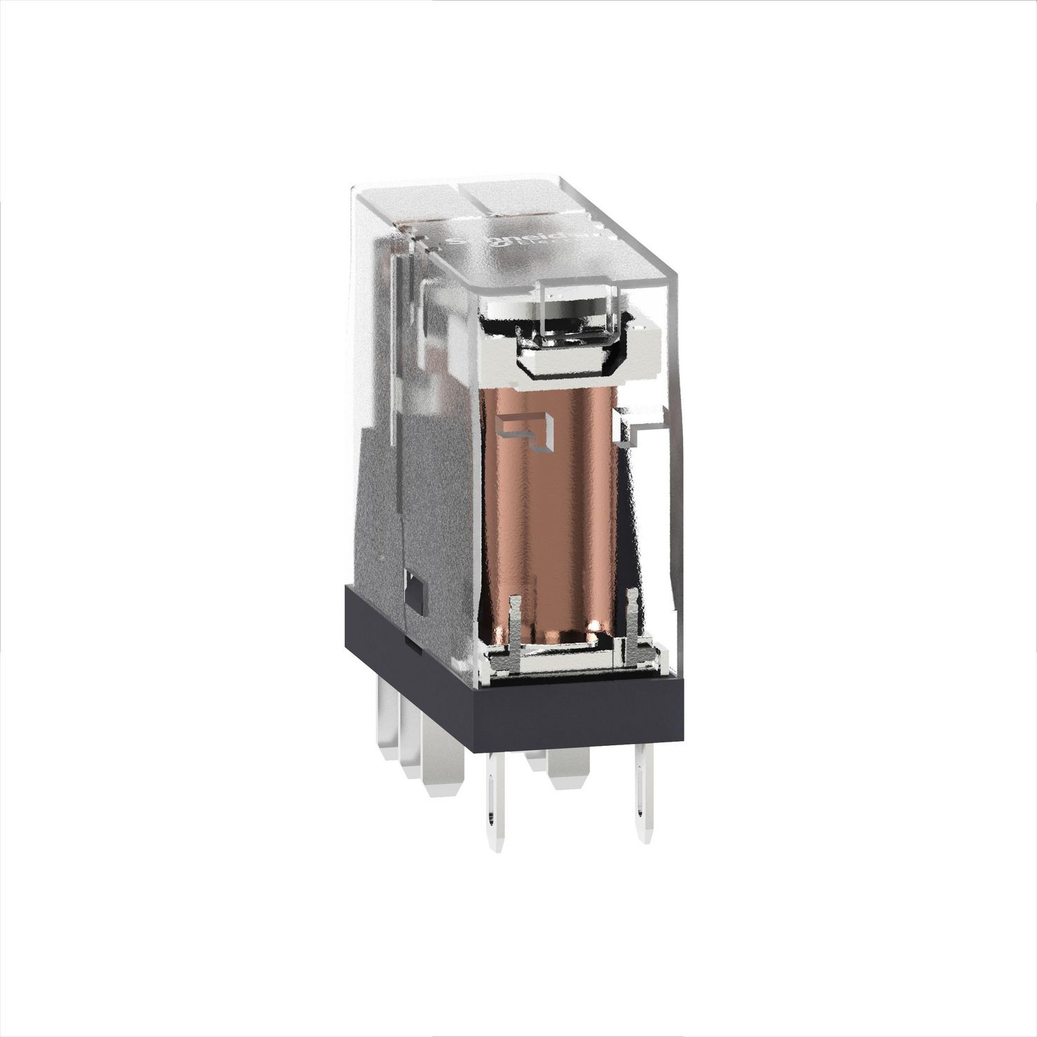 Picture of interface plug in relay, Harmony Electromechanical Relays, 5A, 2CO, clear cover, 24V DC