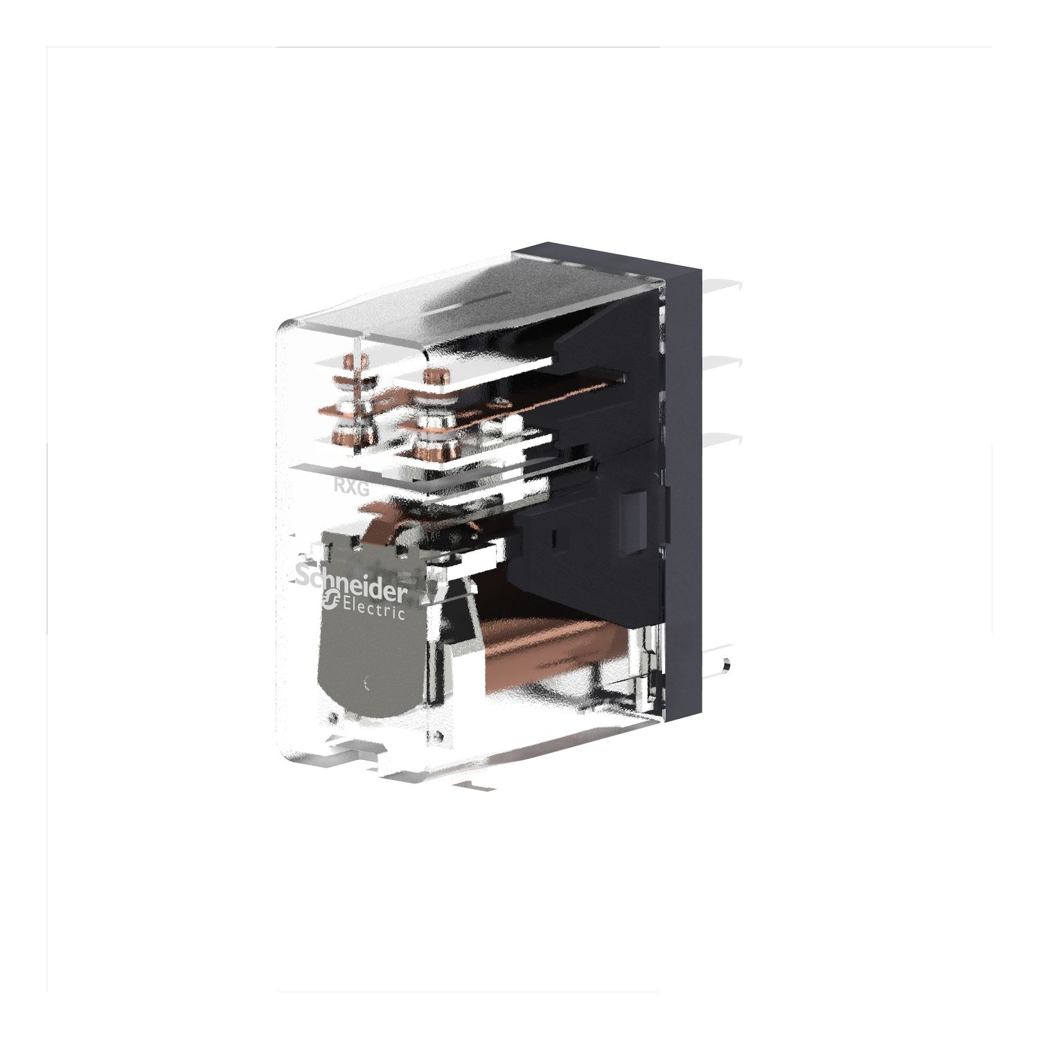 Picture of interface plug in relay, Harmony Electromechanical Relays, 5A, 2CO, clear cover, 24V DC