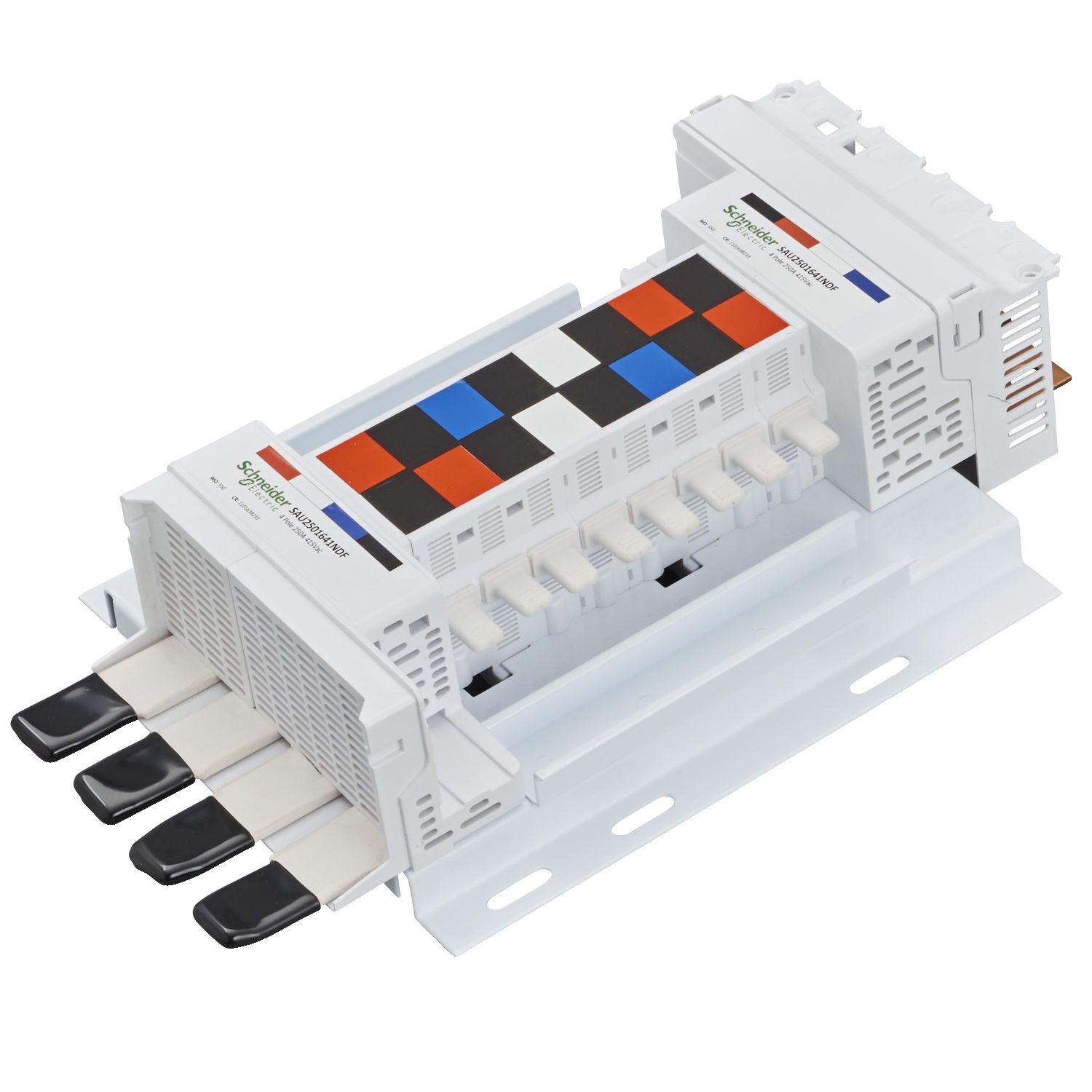 Picture of SAU Chassis, Acti9, 250A, 3*(1Ph+N), 16 poles, 18mm for iC60 MCB and RCBO, dual feed