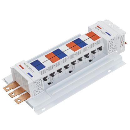 Picture of SAU Chassis, Acti9, 250A, 3Ph, 36 poles, 27mm for C120 MCB, dual feed