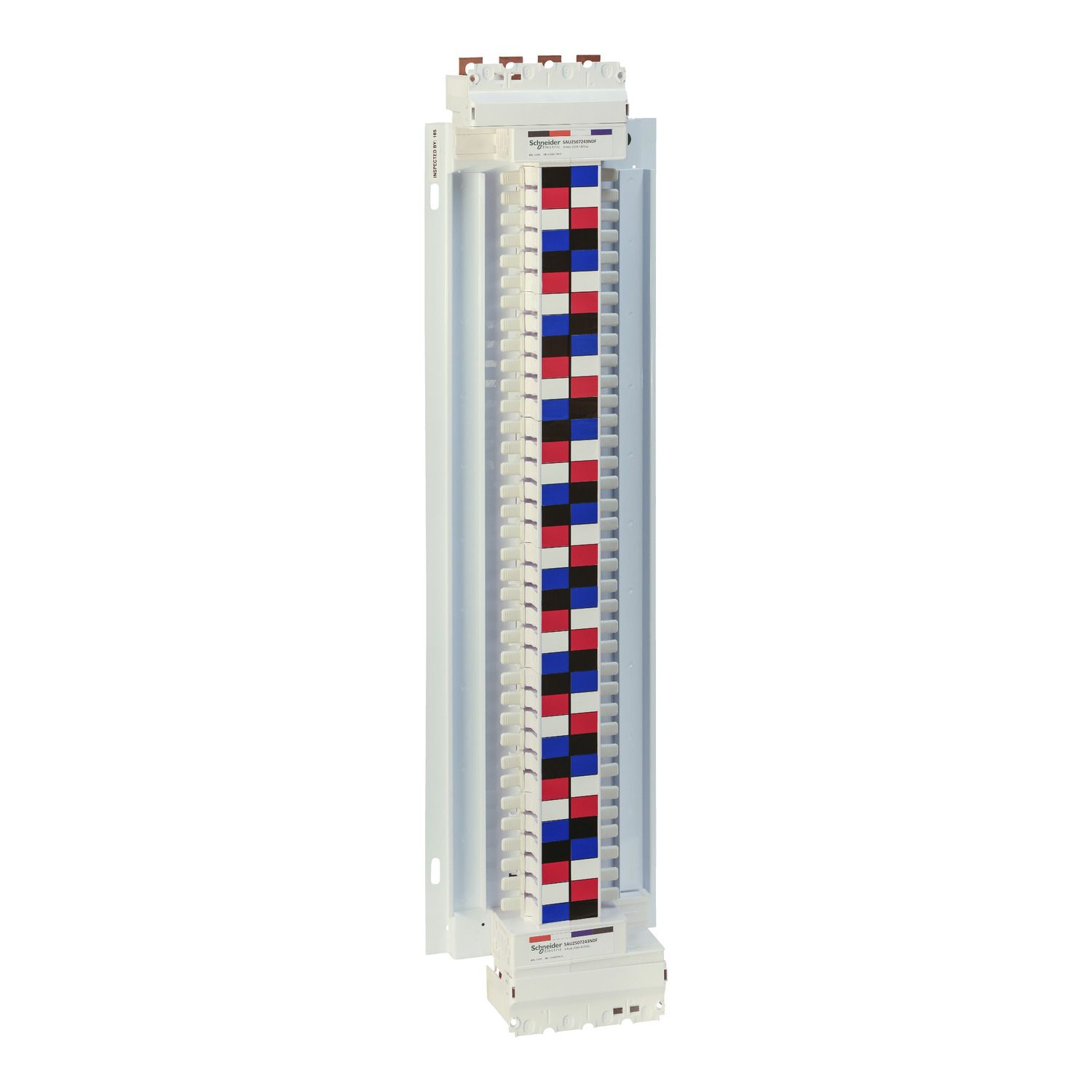 Picture of SAU Chassis, Acti9, 250A, 3Ph+N, 72 poles, 18mm for iC60 MCB and RCBO, dual feed