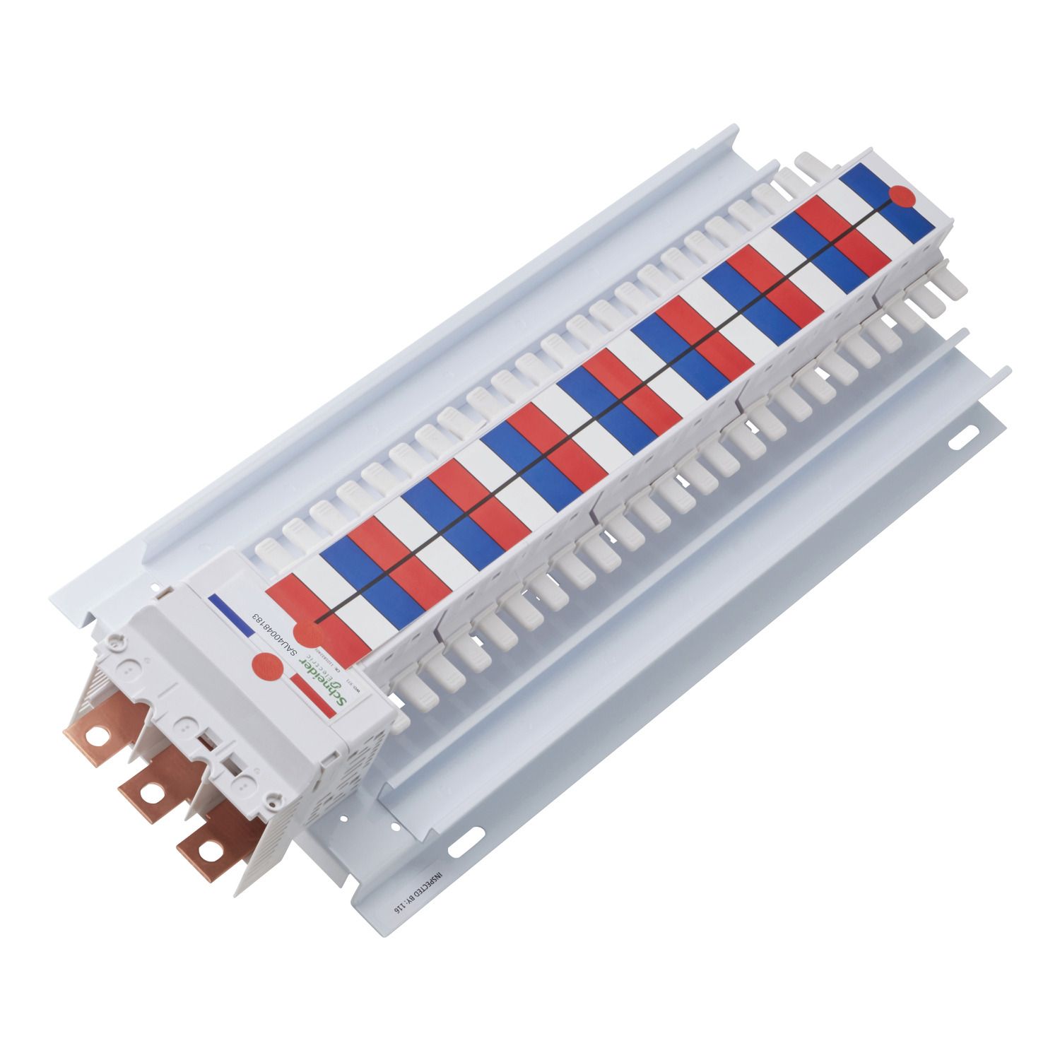 Picture of SAU Chassis 3PH, Acti9, 400A, 18mm for iC60 MCB & RCBO, 48 Poles, Top or Bottom Feed