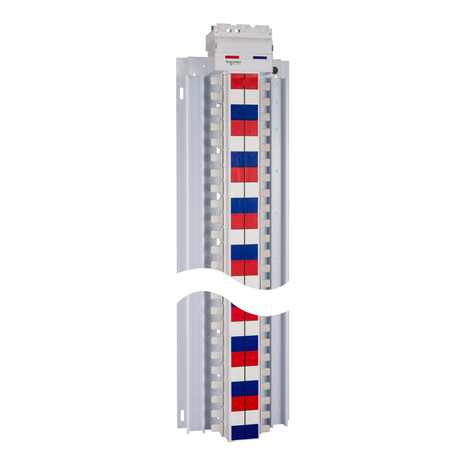 Picture of SAU Chassis 3PH, Acti9, 400A, 27mm for C120 MCB, 72 Poles, Top or Bottom Feed