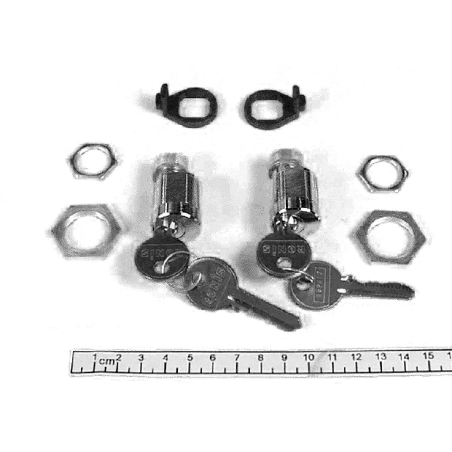 Picture of Chassis locking option, MasterPact NW, chassis, spare part, 2 locks with 2 different keys, with adaptation kit, RONIS keylock