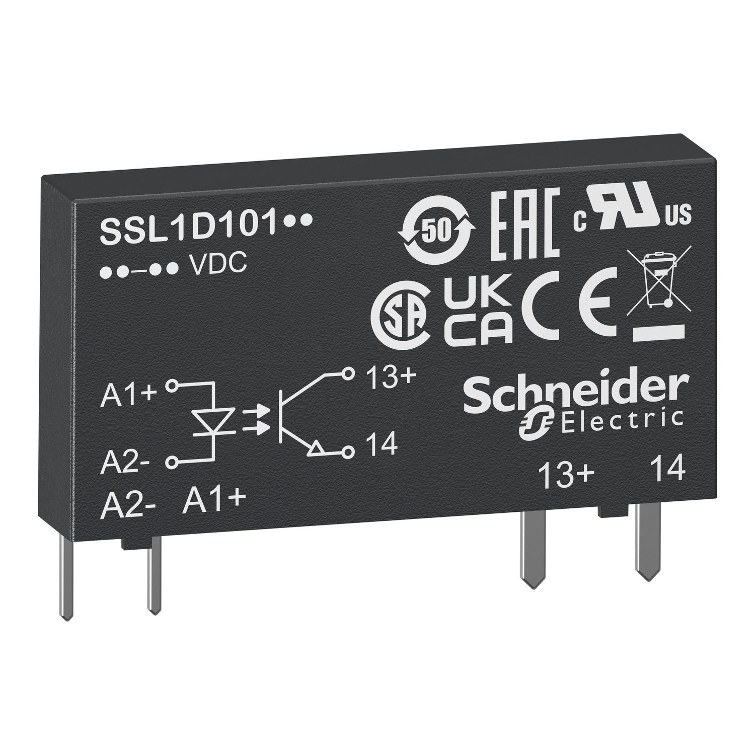 Picture of Solid state slim relay, Harmony Solid State Relays, 2A, zero voltage switching, input 15...30V DC, output 24...280V AC