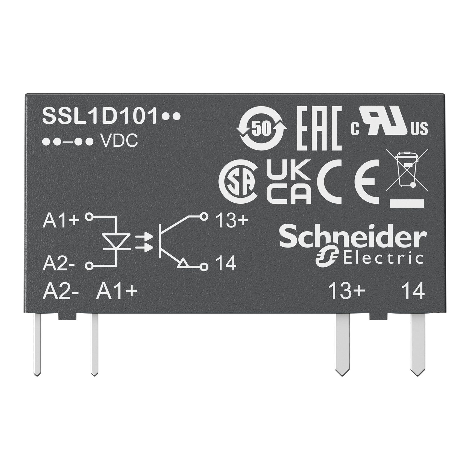 Picture of Solid state slim relay, Harmony Solid State Relays, 0.1A, DC switching, input 3…12V DC, output 1…48V DC
