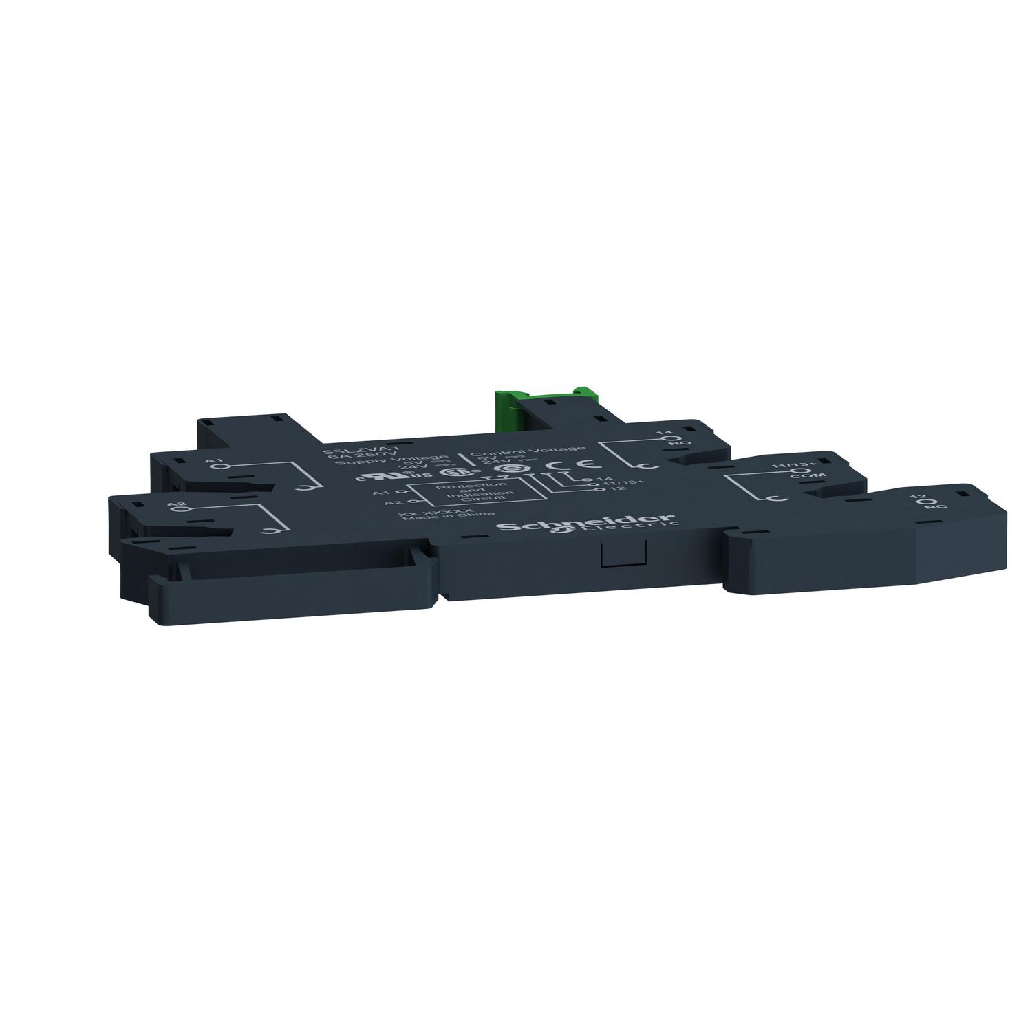 Picture of Socket equipped with LED and protection circuit, Harmony Solid State Relays, for SSL relays, screw connectors, 5 24V DC