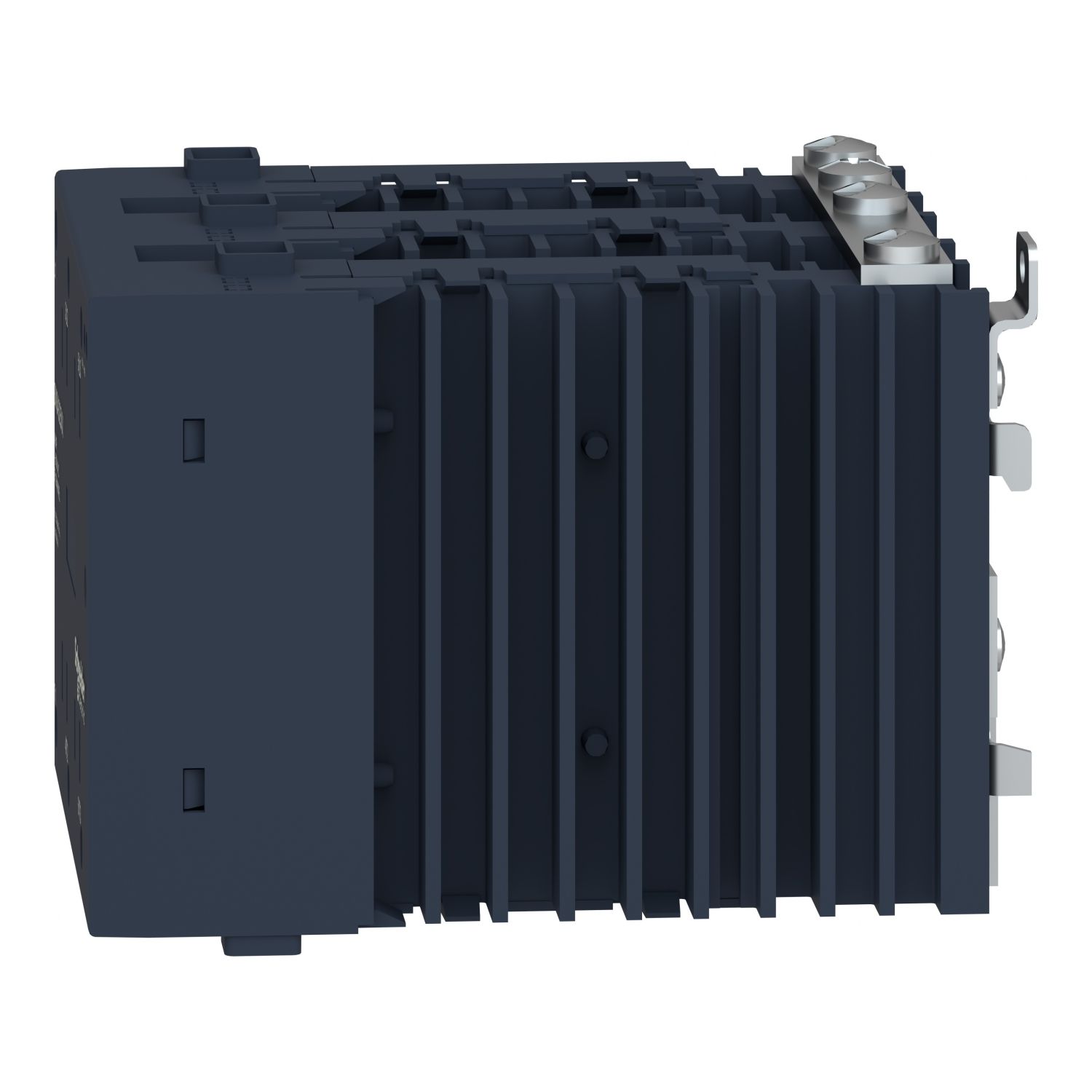 Picture of single phase relay, Harmony Solid State Modular Relays, 25A, DIN rail mount, zero voltage switching, input 4 to 32V DC, output 48 to 600V AC