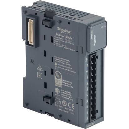 Picture of Analog output module, Modicon TM3, 4 outputs (screw) 24 VDC