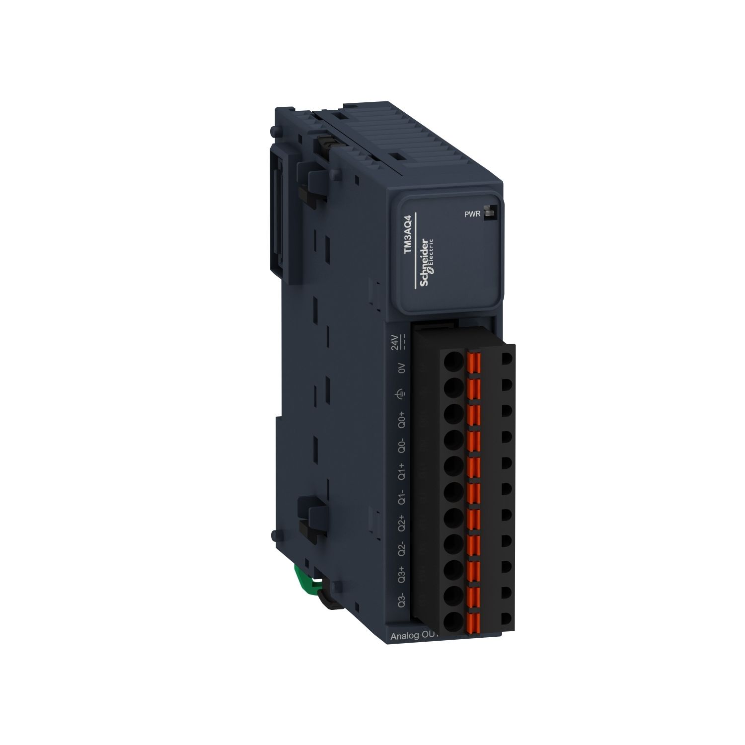 Picture of Analog output module, Modicon TM3, 4 outputs (spring) 24 VDC