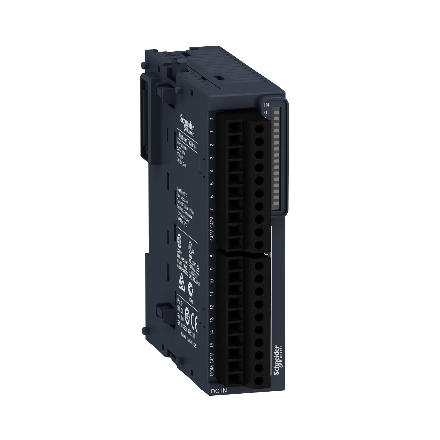 Picture of Discrete input module, Modicon TM3, 16 inputs (screw) 24 VDC