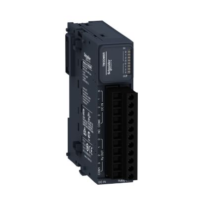 Picture of Discrete I/O module, Modicon TM3, 8 IO (4 inputs, 4 relay outputs, screw) 24 VDC