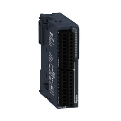 Picture of Discrete output module, Modicon TM3, 16 relay outputs (screw) 24 VDC