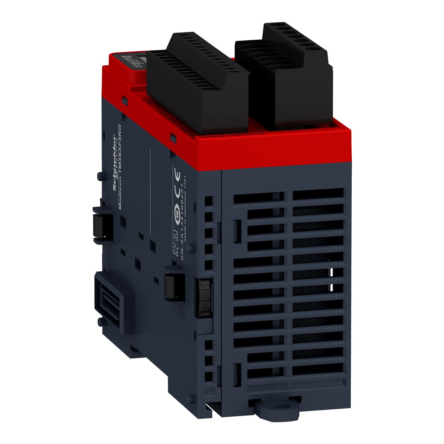 Picture of Safety module, Modicon TM3, 2 Function, Cat 3 PL d/SIL CL2 (screw) 24 VDC