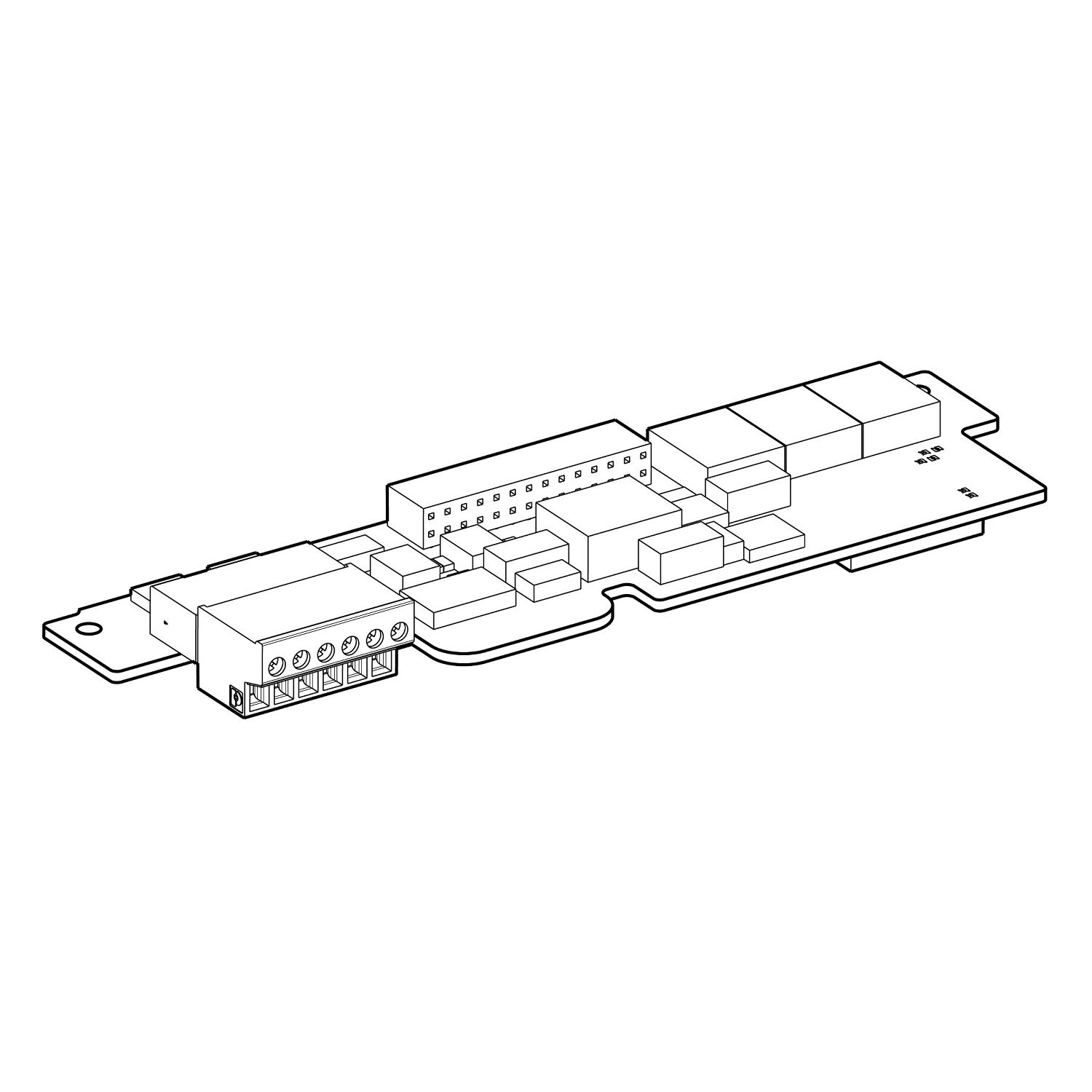 Picture of encoder interface card with open collector outputs - 12 V DC