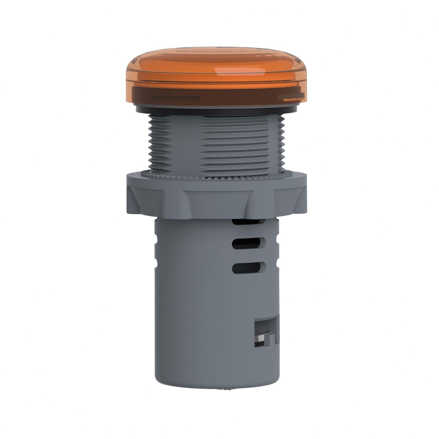 Picture of Monolithic pilot light, Easy Harmony XA2, plastic, amber, 22mm, integral LED, screw clamp terminals, 24V AC DC