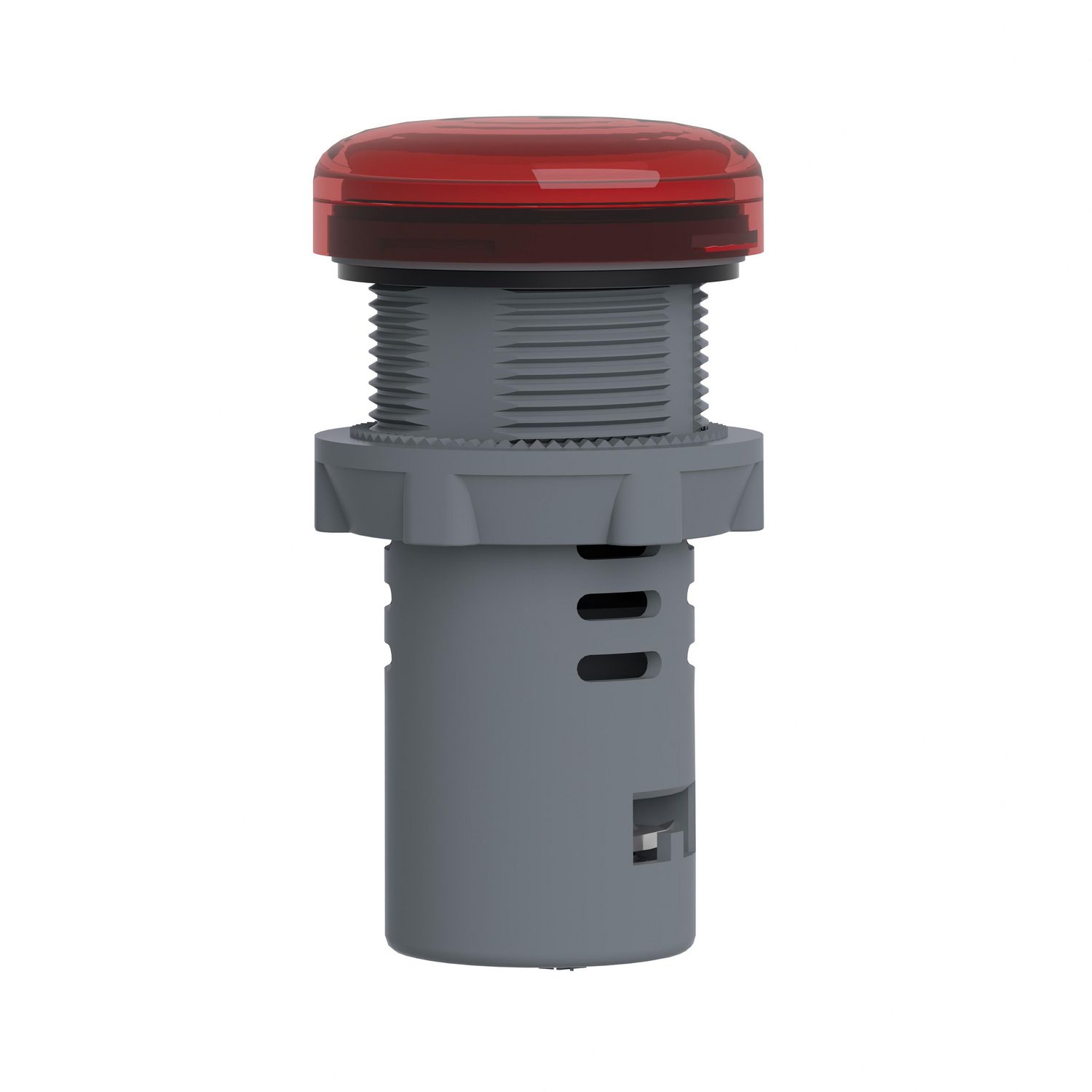 Picture of Monolithic pilot light, Easy Harmony XA2, plastic, red, 22mm, integral LED, screw clamp terminals, 30V AC DC