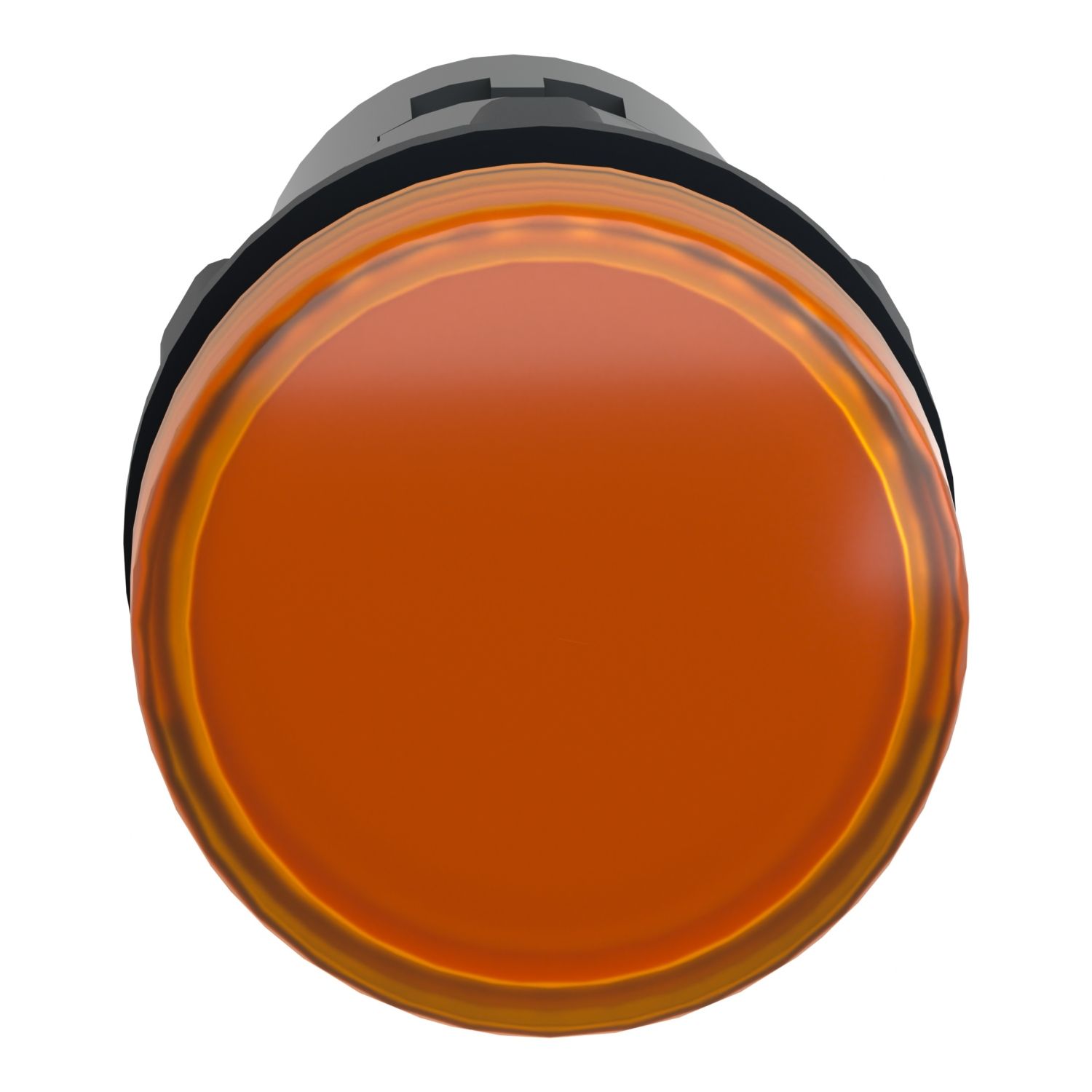 Picture of Monolithic pilot light, Easy Harmony XA2, plastic, amber, 22mm, integral LED, screw clamp terminals, 30V AC DC
