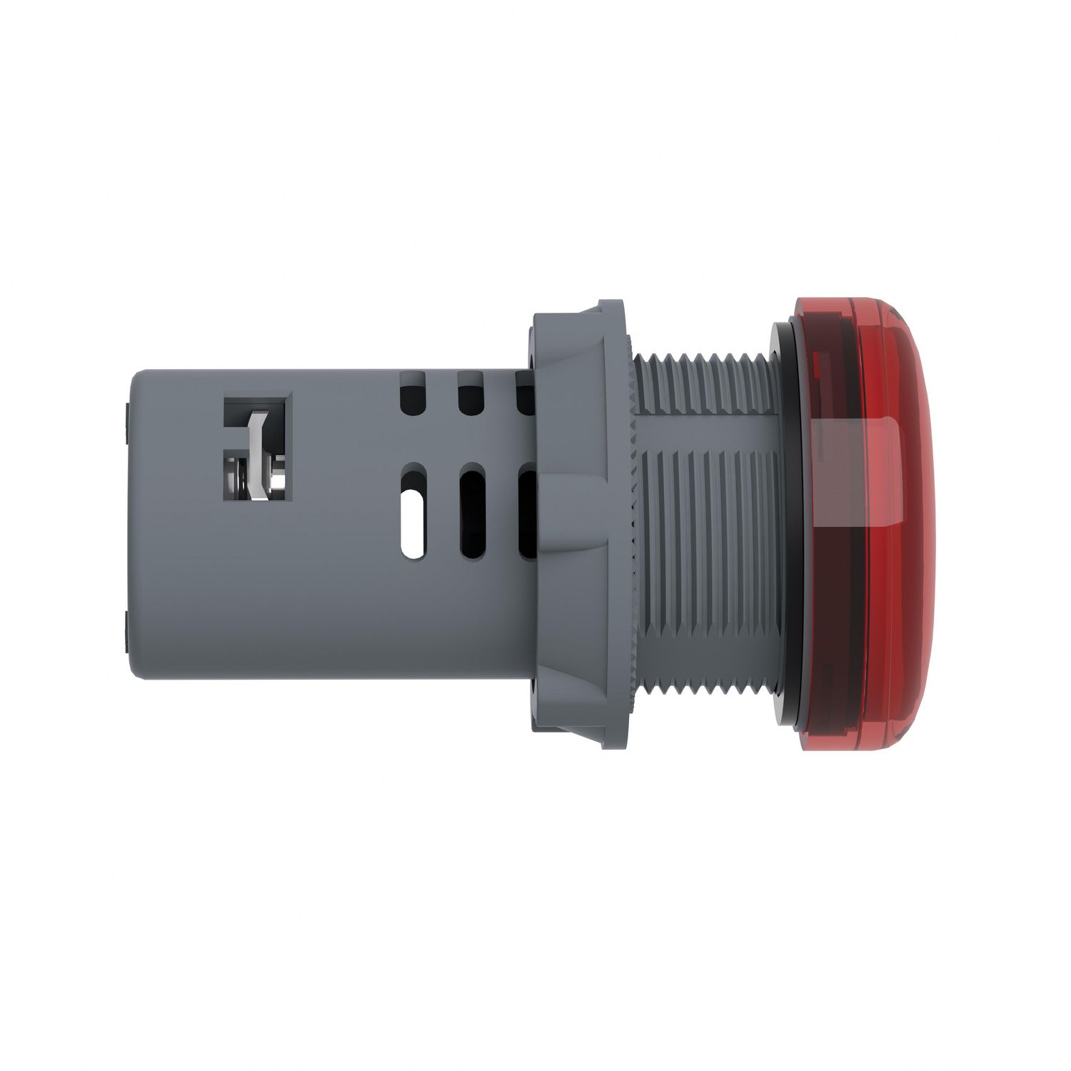 Picture of Monolithic pilot light, Easy Harmony XA2, plastic, red, 22mm, integral LED, screw clamp terminals, 48V AC DC