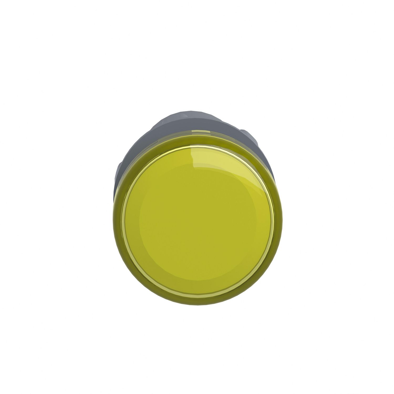 Picture of Monolithic pilot light, Easy Harmony XA2, plastic, yellow, 22mm, integral LED, screw clamp terminals, 60…63.5V AC DC