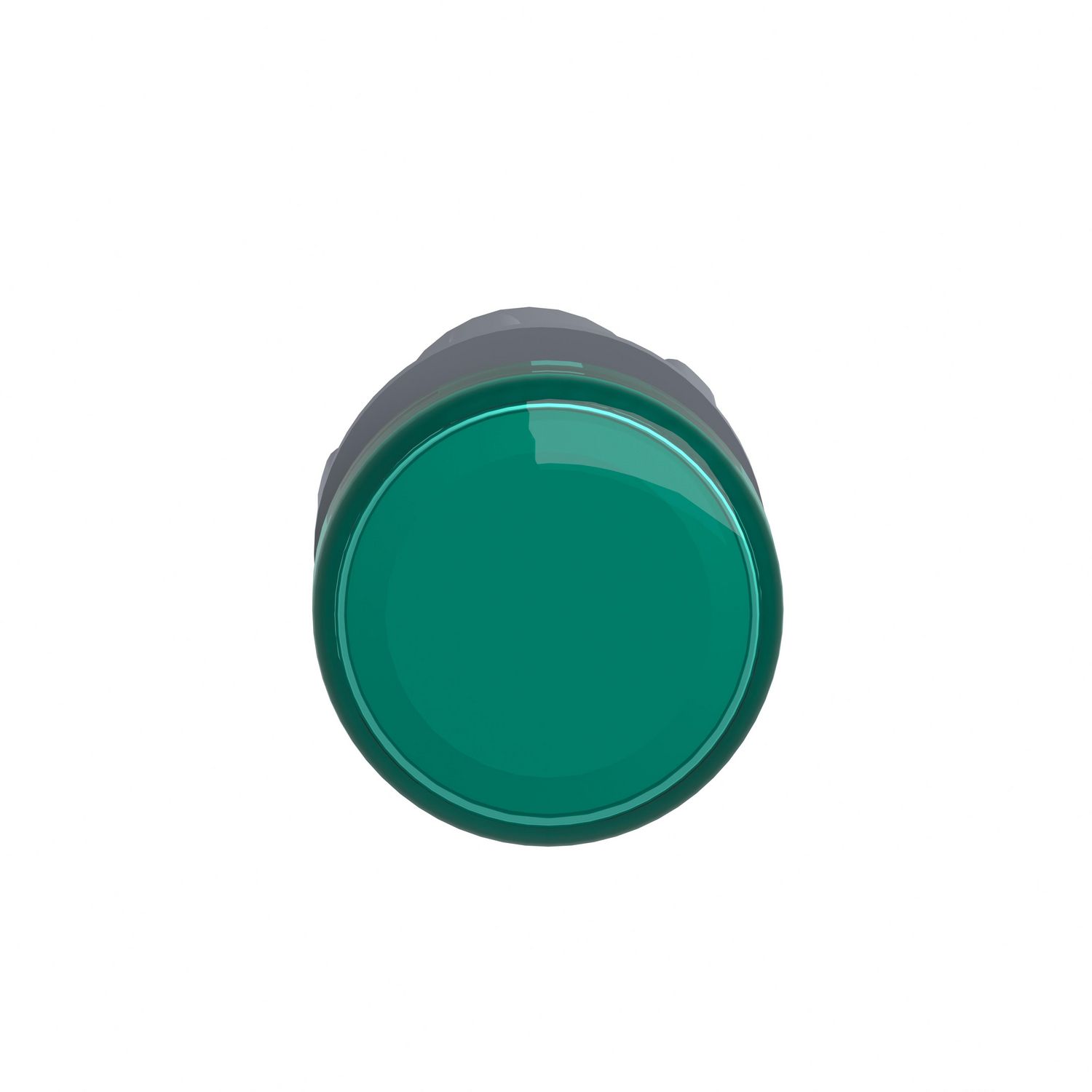 Picture of Monolithic pilot light, Easy Harmony XA2, plastic, green, 22mm, integral LED, screw clamp terminals, 12V AC DC