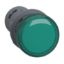 Picture of Monolithic pilot light, Easy Harmony XA2, plastic, green, 22mm, integral LED, screw clamp terminals, 220V DC