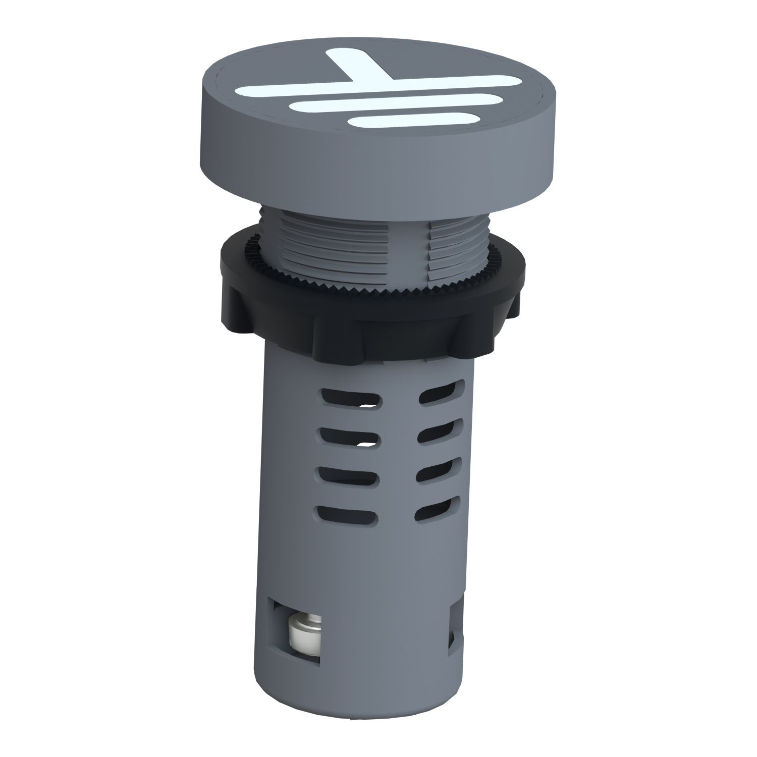 Picture of Monolithic pilot light, Easy Harmony XA2E, plastic, green red, 22mm, ground indicator, screw clamp terminals, 380 to 400V AC