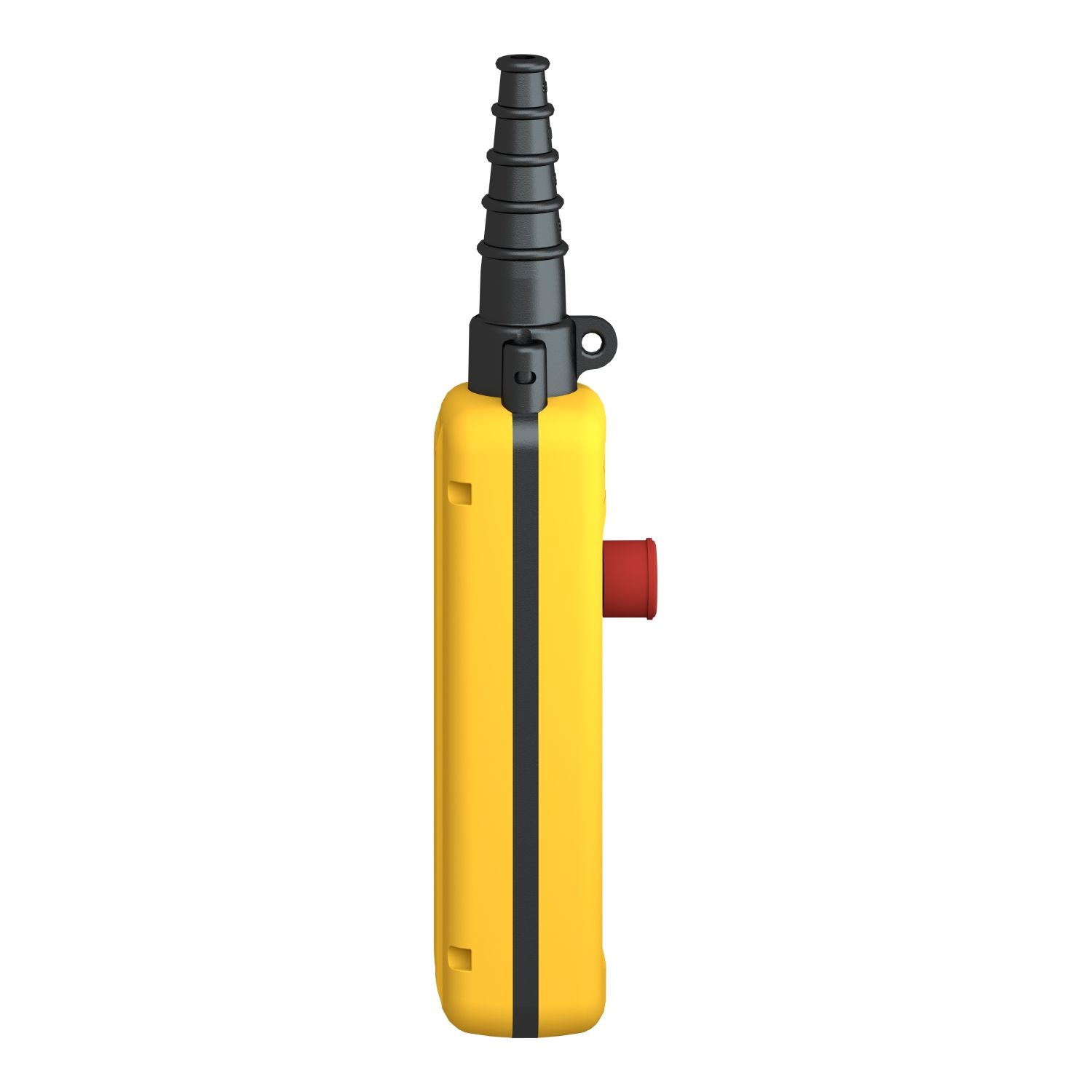 Picture of Pendant control station, Harmony XAC, plastic, yellow, 4 push buttons with 2NO+1NC, 1 emergency stop NC