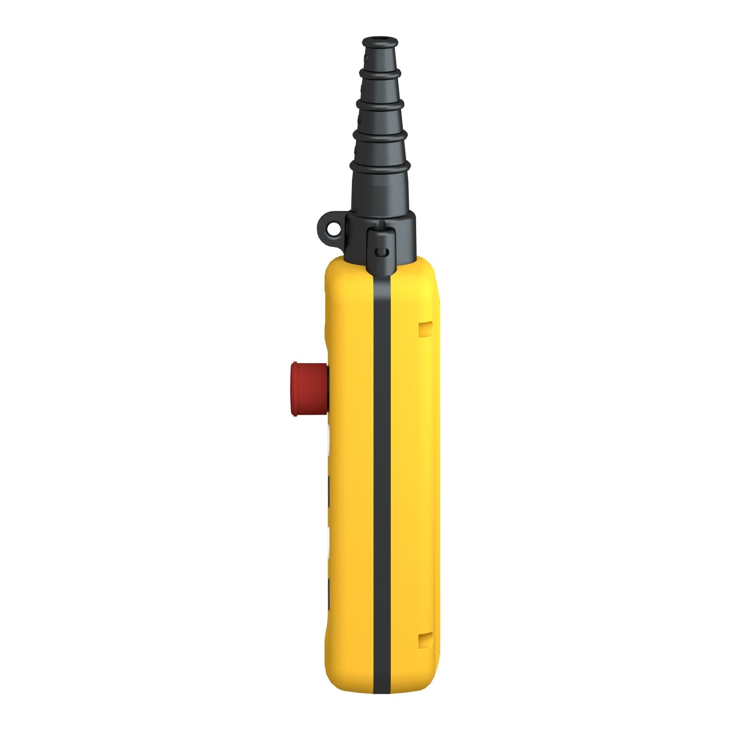 Picture of Pendant control station, Harmony XAC, plastic, yellow, 4 push buttons with 2NO+1NC, 1 emergency stop NC