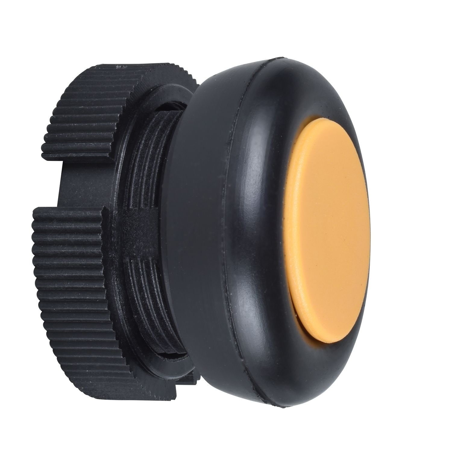Picture of Head for push button, Harmony XAC, plastic, yellow, booted, spring return