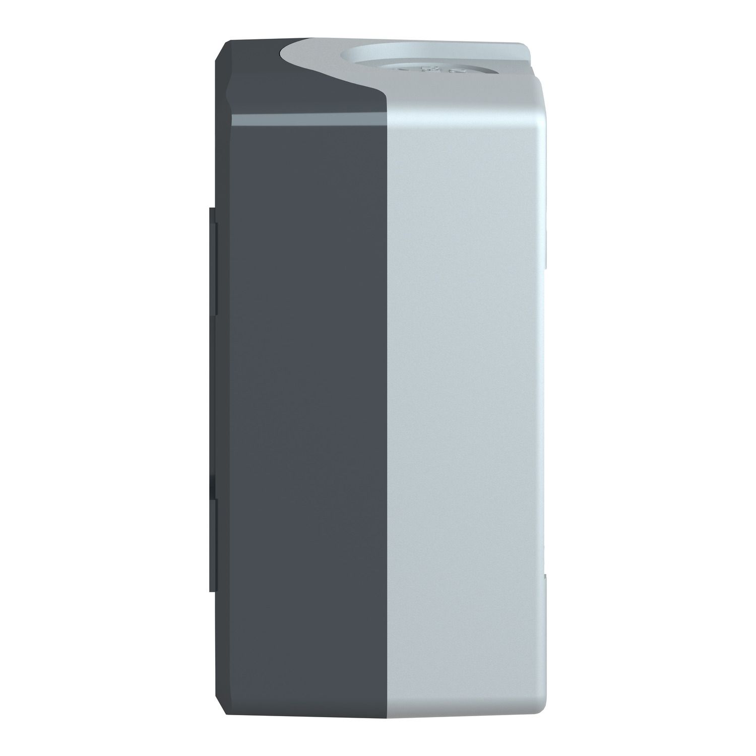 Picture of Empty enclosure, Harmony XALD XALK, plastic, dark grey lid, for push button 22mm, 2 cut outs