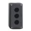 Picture of Empty control station, Harmony XALD XALK, plastic, dark grey lid, light grey base, 3 cut out