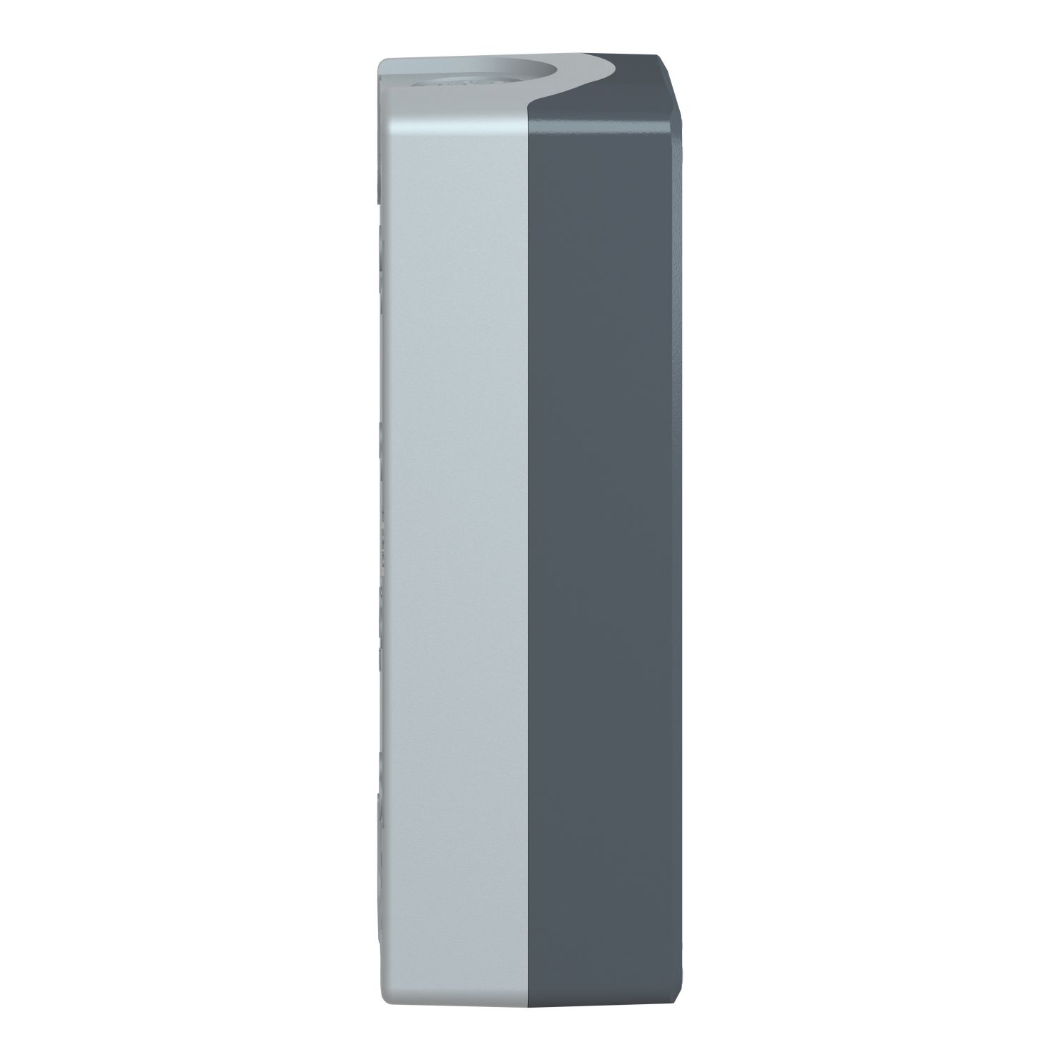 Picture of Empty control station, Harmony XALD XALK, plastic, dark grey lid, light grey base, 4 cut out
