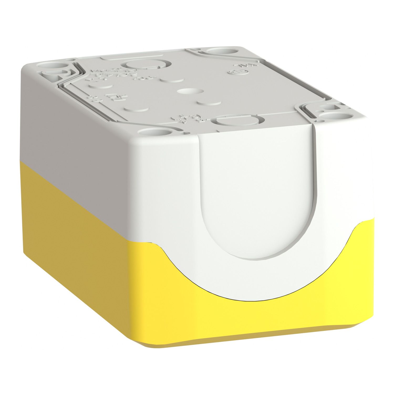 Picture of Empty control station, Harmony XALD XALK, plastic, yellow, 1 cut-out, unmarked, UL/CSA certified