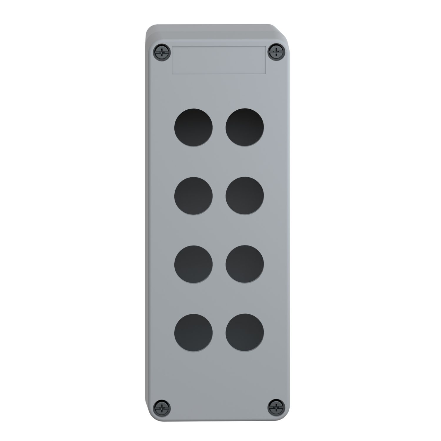 Picture of Empty control station without hinges, Harmony XAP, XB2 SL, plastic, grey, 8 cut outs, 22mm