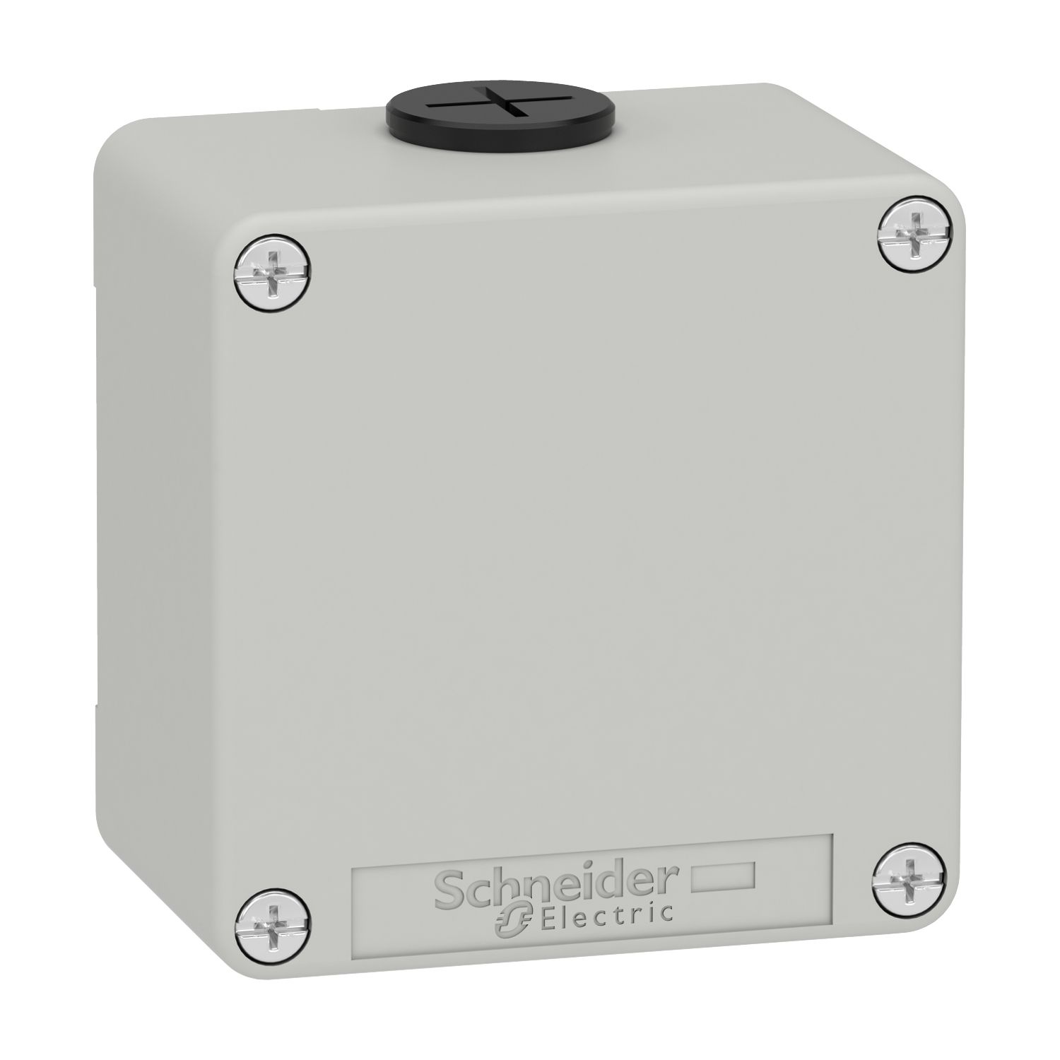 Picture of Die cast empty control station, Harmony XAP, XB2 SL, zinc alloy, grey, M20, undrilled, 80x80x51,5mm, UL cULus