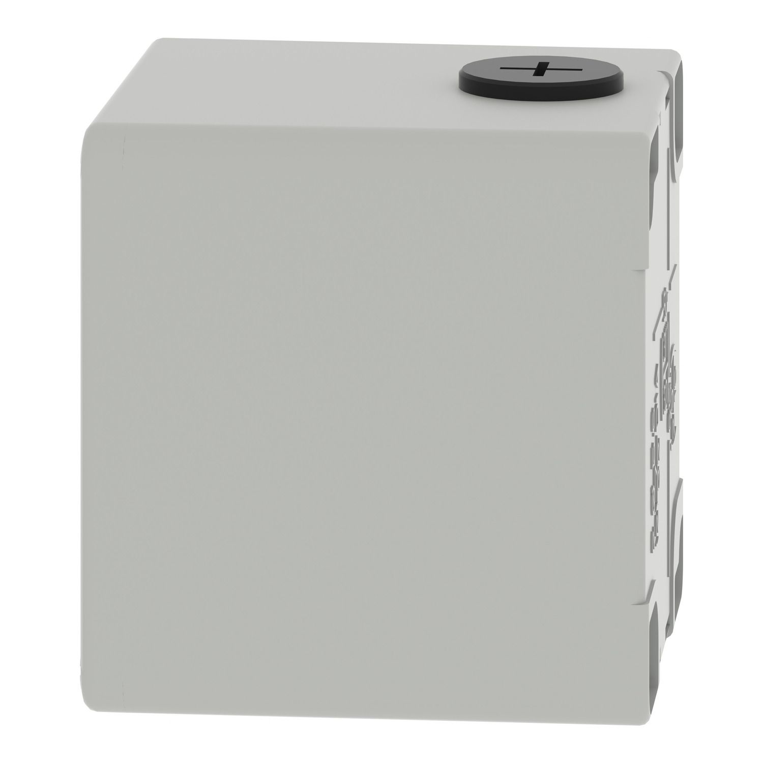 Picture of Empty control station, Harmony XAP, XB2 SL, zinc alloy, grey, M20, 1 cut out 30mm with notches, 80x80x77mm, UL cULus