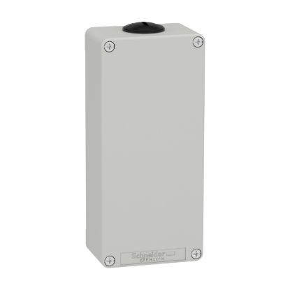 Picture of Die cast empty control station, Harmony XAP, XB2 SL, zinc alloy, grey, M25, undrilled, 80x175x51,5mm