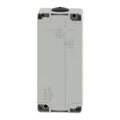 Picture of Die cast empty control station, Harmony XAP, XB2 SL, zinc alloy, grey, M25, 3 cut outs 22mm, 80x175x51,5mm