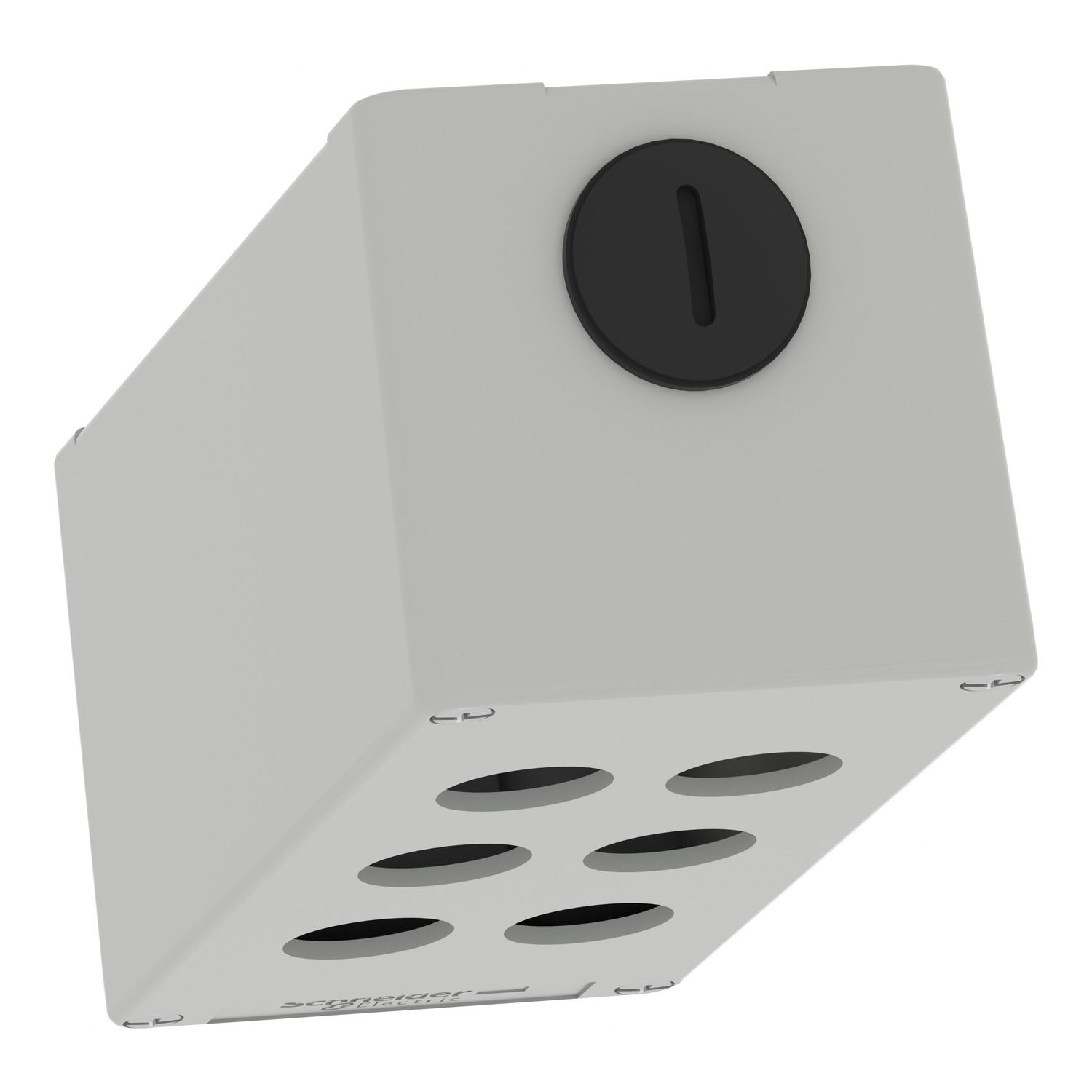 Picture of Die cast empty control station, Harmony XAP, XB2 SL, zinc alloy, grey, M25, 6 cut outs 22mm, 80x175x77mm