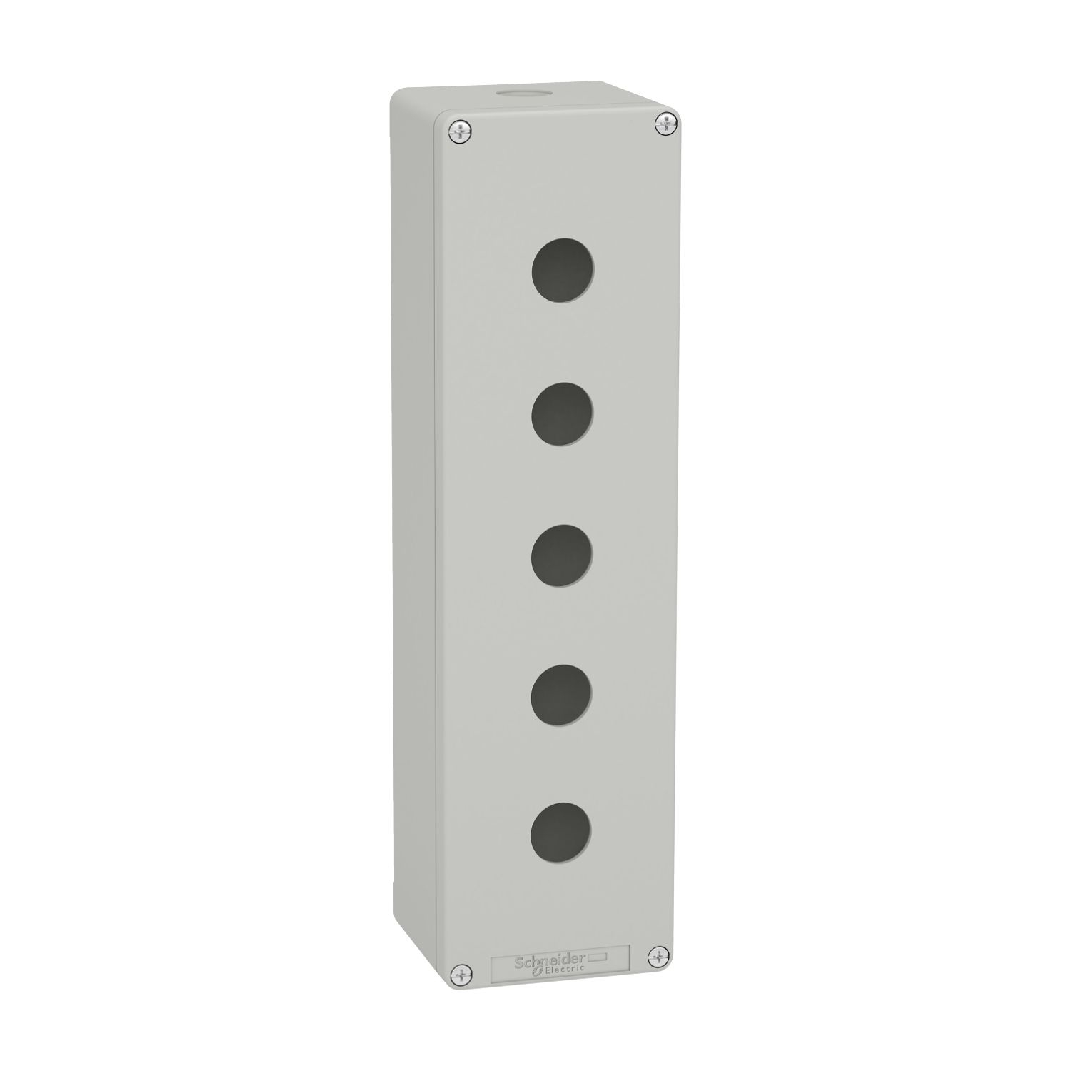 Picture of Die cast empty control station, Harmony XAP, XB2 SL, aluminium, grey, M32, 5 cut outs 22mm, 85x310x77mm
