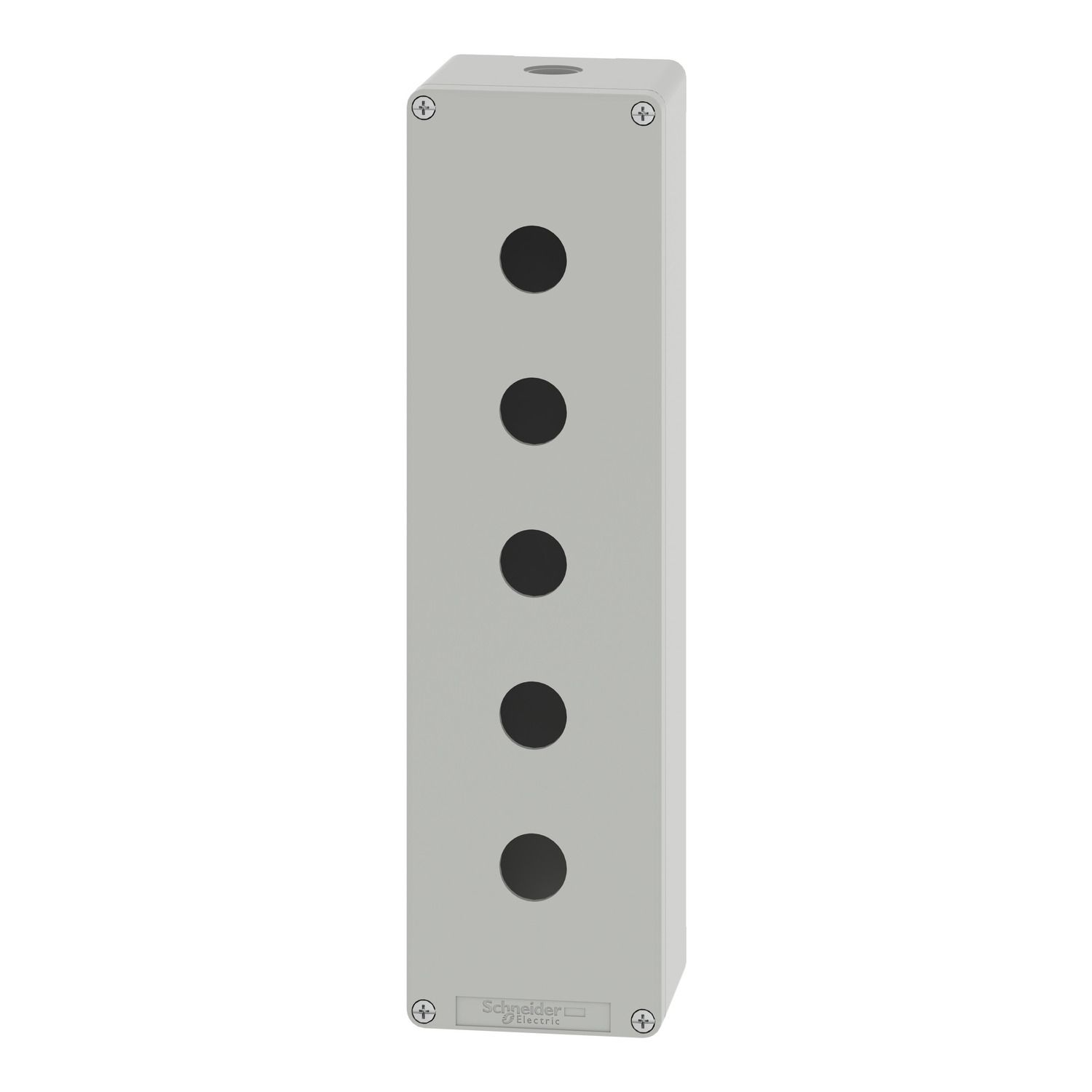 Picture of Die cast empty control station, Harmony XAP, XB2 SL, aluminium, grey, M32, 5 cut outs 22mm, 85x310x77mm
